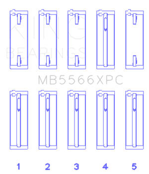 King Engine Bearings Audi/VW ABL/ ADY/ AHH/ AKS (Size 0.25) Main Bearing Set