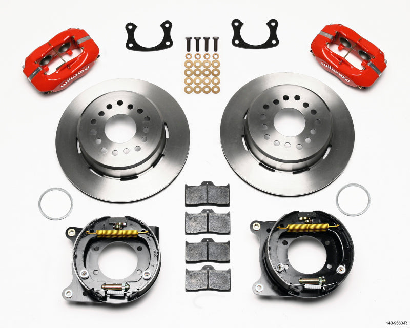 Wilwood Forged Dynalite P/S Park Brake Kit Red New Big Ford 2.50in offset Staggered Shock