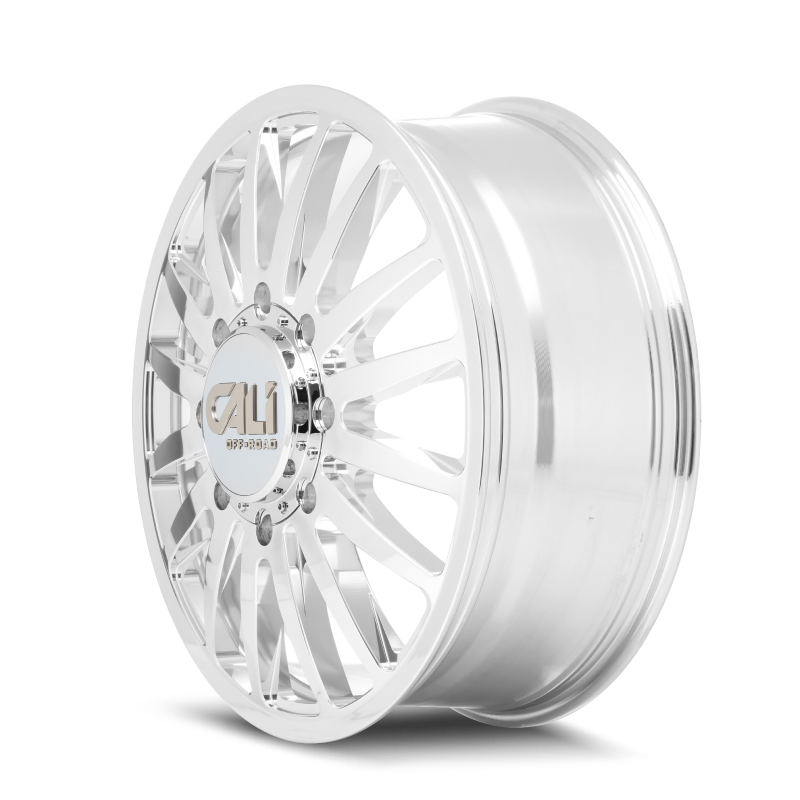 Cali Off-Road 9110D Summit Dually 22x8.25 / 8x210 BP / -232mm Offset / 154.2mm Hub Polished Wheel