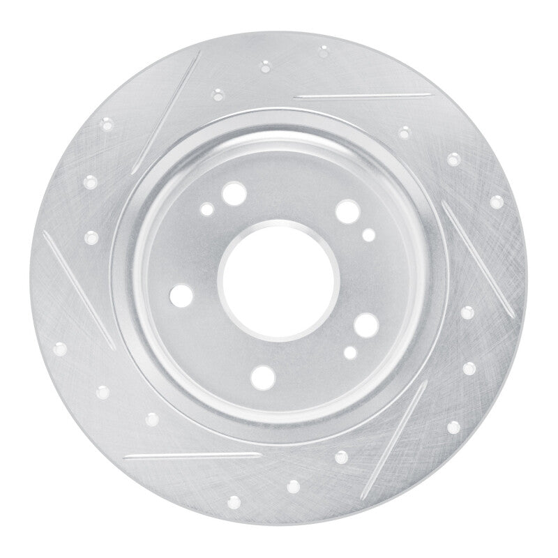 R1 22-25 Acura Integra Rear Right Drilled & Slotted Silver Brake Rotor