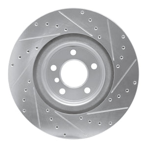 R1 12-20 BMW 230I Rear Left Drilled & Slotted Silver Brake Rotor