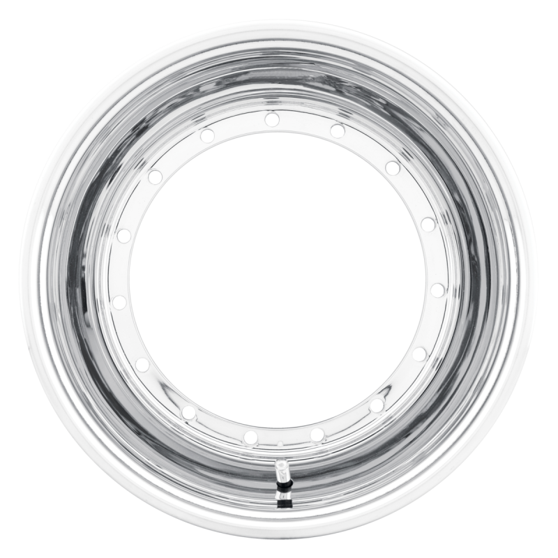 Weld Midget Direct Mount 13x7 / 5x9.75 / 3 BS - Polished Shell - Polished OBL - Black Cover Wheel