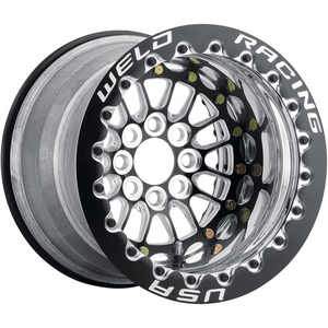 Weld Tuner Import 13x10 / 4x100 / 4.5 BS / 2.25 HB - Black Center - Polished Shell - DBL Wheel