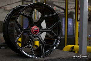 Vossen x Novitec NL4-5L 22x12.5in - 5x120 BP - ET34 - Gloss Black Lamborghini Revuelto Rear Wheel