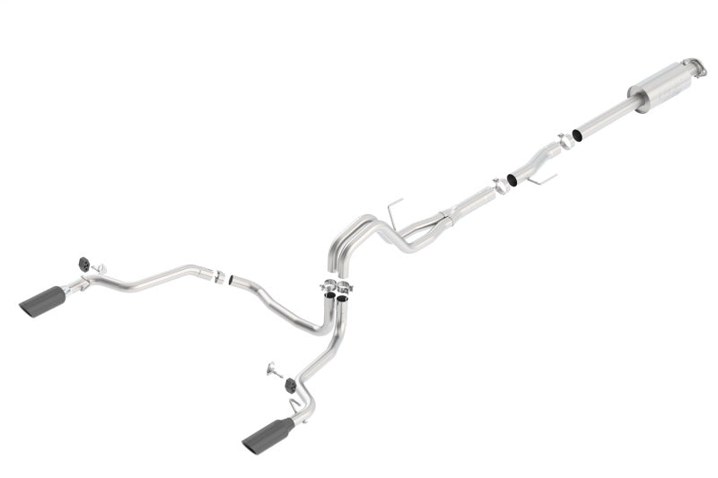 Borla 15-16 Ford F150 3.5L EcoBoost Ext. Cab Black Chrome CB Exhaust ATAK Single Split Rear Exit