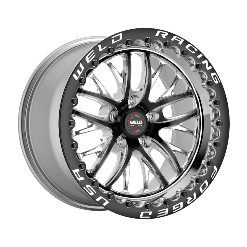 Weld S82 Beadlock 15x12/5x127/5.5 BS/3.18 HB - Black Center - Polished Shell - Black SBL MT Wheel