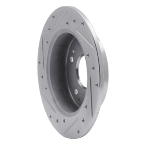 R1 97-01 Acura Integra Rear Right Drilled & Slotted Silver Brake Rotor