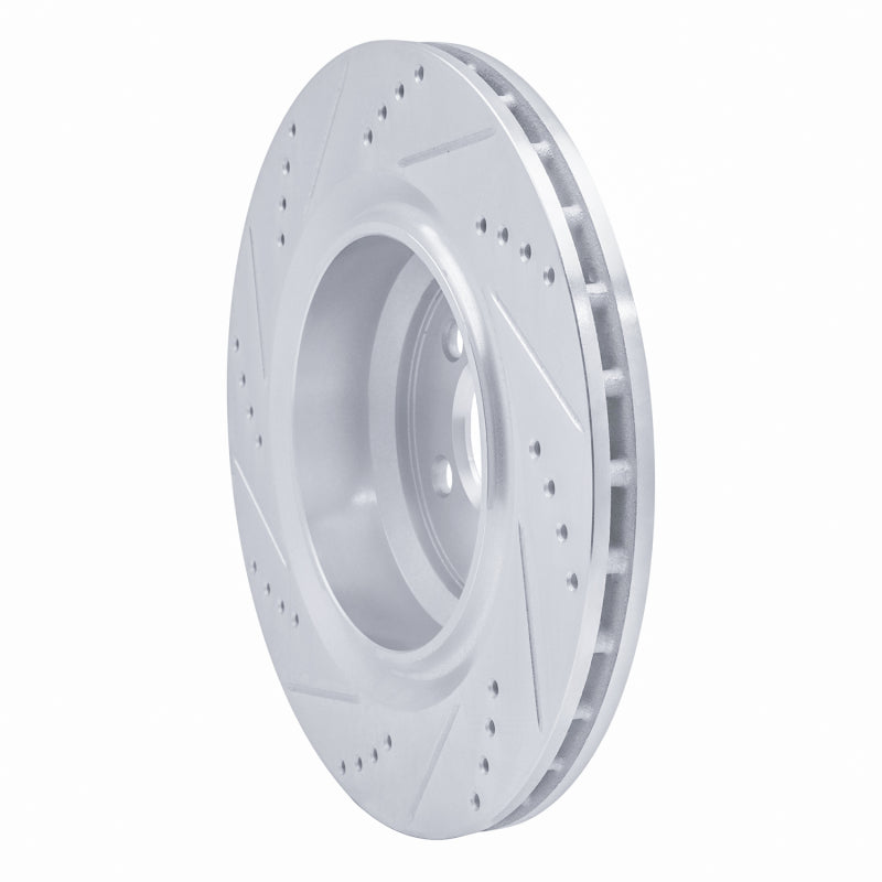 R1 05-23 Chrysler 300 Rear Right Drilled & Slotted Silver Brake Rotor