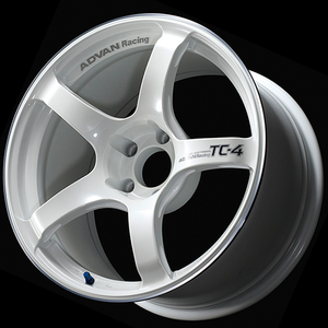 Advan TC4 16x6.5 / +37 Offset / 4x100 / 63mm Bore / Racing White Metallic and Ring
