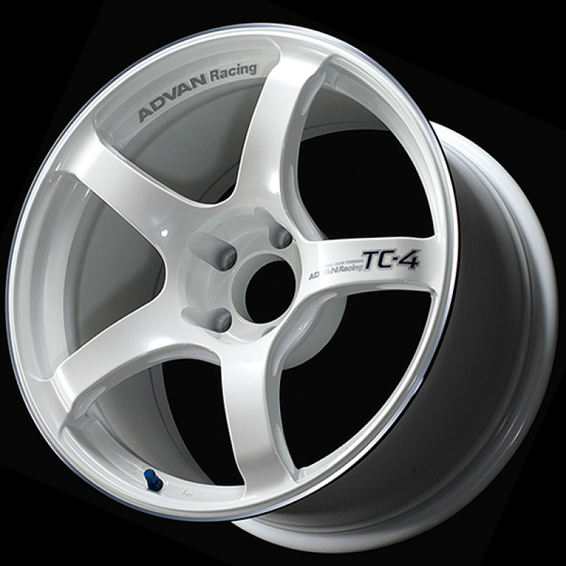 Advan TC4 16x8.0 / +38 Offset / 4x100 / 73mm Bore / Racing White Metallic and Ring