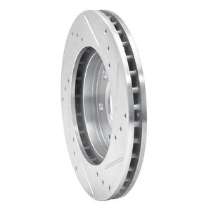 R1 90-05 Chrysler SEBRING Front Left Drilled & Slotted Silver Brake Rotor