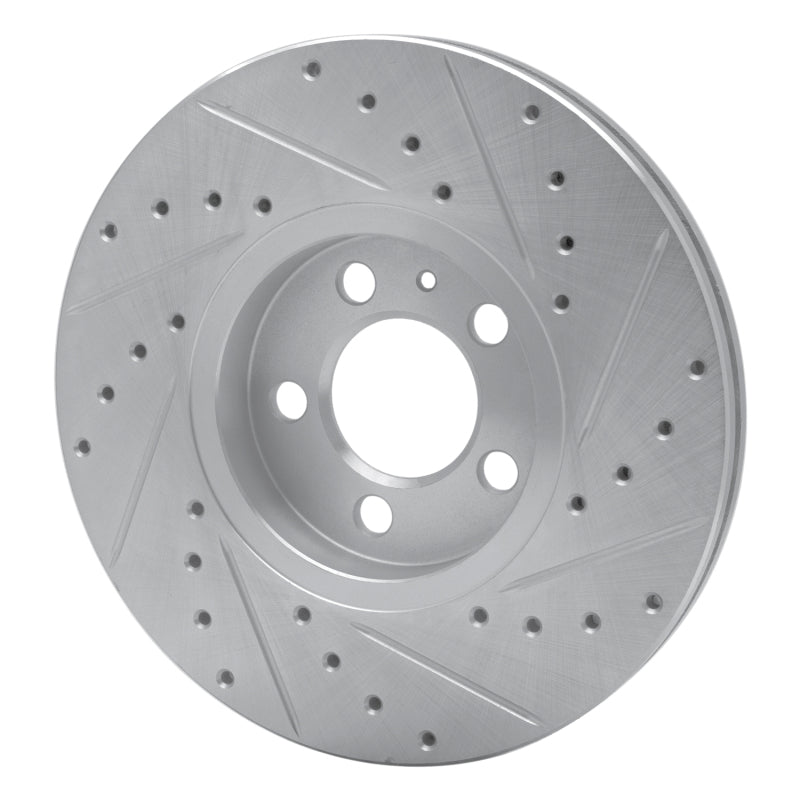 R1 98-18 Audi A1 (Mexico) Front Left Drilled & Slotted Silver Brake Rotor