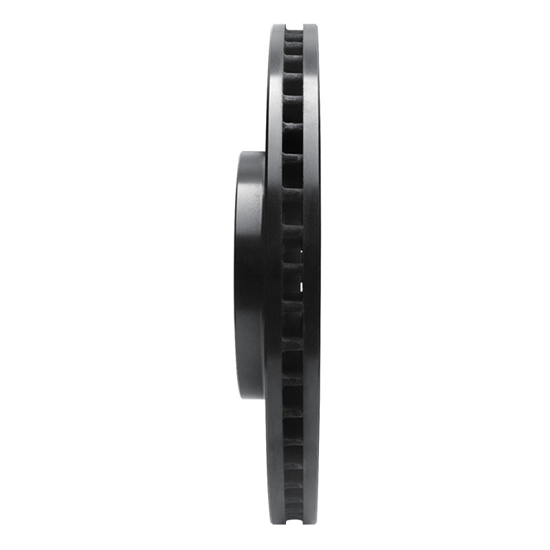 R1 -24 Subaru Forester Front Left Drilled & Slotted Black Brake Rotor