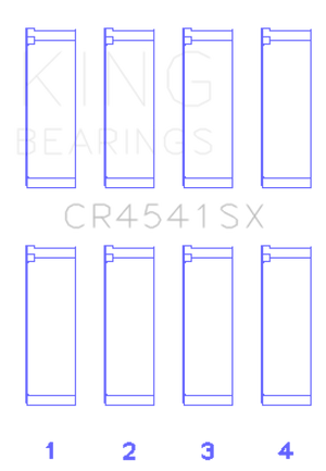 King Engine Bearings Honda F23A/F23Z/K20A3/16V (Size +0.50mm) Connecting Rod Bearing Set