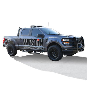 Westin 15-22 Ford F-150 SuperCrew / 17-22 F-250/350 Crew Cab Outlaw Nerf Step Bars - Textured Black