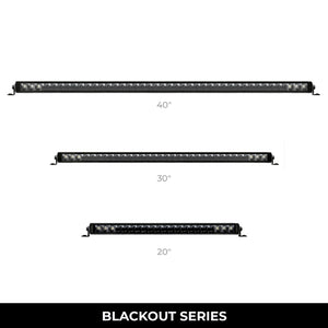 Go Rhino Xplor Blackout Series Single Row LED Light Bar (Side/Track Mount) 31.5in. - Blk