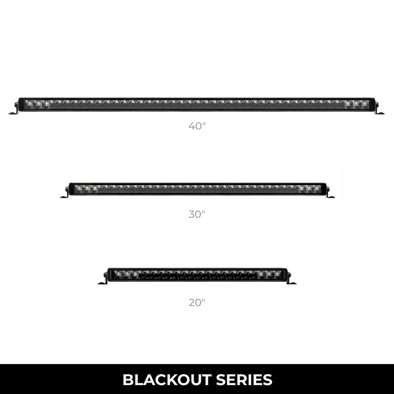 Go Rhino Xplor Blackout Series Single Row LED Light Bar (Side/Track Mount) 31.5in. - Blk