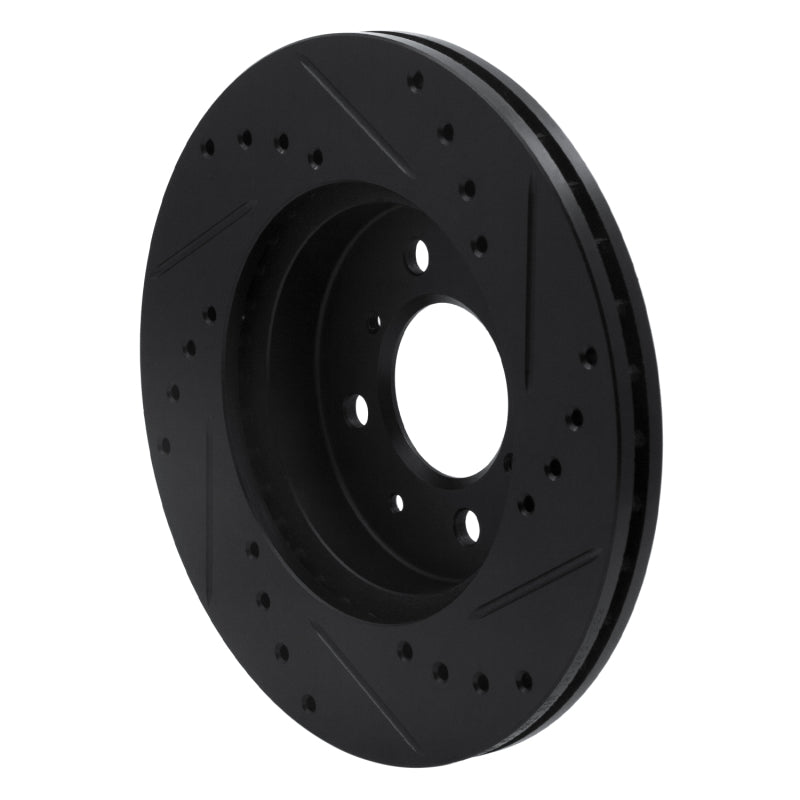 R1 97-02 Peugeot 306 (Mexico) Front Left Drilled & Slotted Black Brake Rotor