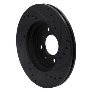 R1 06-11 Fiat Panda (Mexico) Front Left Drilled & Slotted Black Brake Rotor