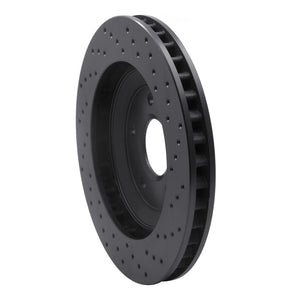 R1 97-9 Chevrolet Corvette Right Front Drilled Black Brake Rotor