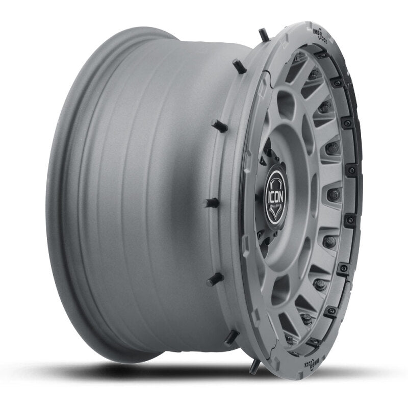 ICON Hammer Pro 17x8.5 / 6x5.5 / 25mm / 5.75in BS - Charcoal