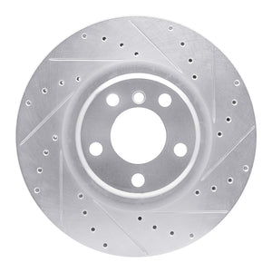 R1 12-20 BMW 118i (Mexico) Rear Right Drilled & Slotted Silver Brake Rotor
