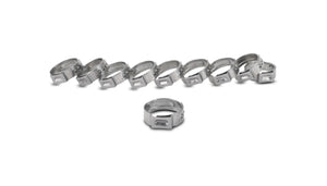 Vibrant One Ear Stepless Pinch Clamps 22.4-25.6mm clamping range (Pack of 10) SS 7mm band width
