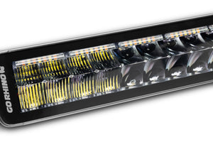 Go Rhino Xplor Blackout Combo Series Dbl Row LED Light Bar w/Amber (Side/Track Mount) 32in. - Blk