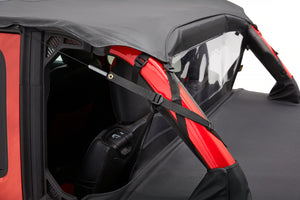 Bestop 18-23 Jeep Wrangler JL 4-Door Header Safari Cable Style Bikini (Black Diamond)