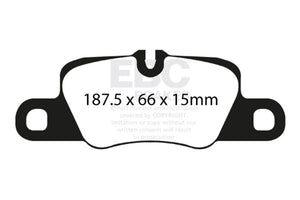 EBC Racing 12-15 Porsche 911 (991) Carrera S 3.8L (Cast Iron Rotor Only) RP-X Rear Brake Pads