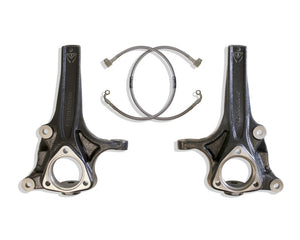 MaxTrac 19-24 RAM 1500 2WD 4in Front Lift Spindles w/Extended DOT Compliant Brake Lines
