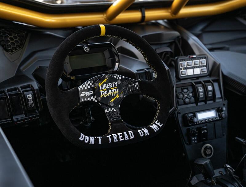 PRP Dont Tread on Me Comp-R Suede Steering Wheel (D-Shaped)
