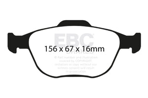 EBC Racing 04-08 Ford Fiesta ST (Mk6) RP-1 Race Front Brake Pads