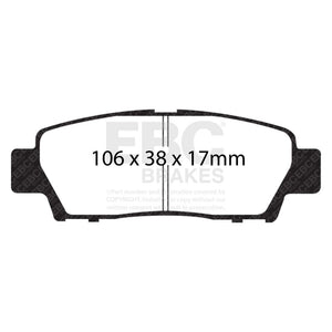 EBC 95-96 Toyota Avalon 3.0 Greenstuff Rear Brake Pads