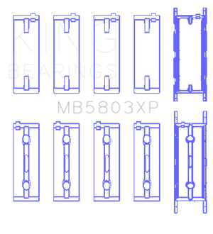 King Engine Bearings BMW S65B40A (Size +0.25mm) Main Bearing Set