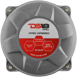 DS18 1in Drivers Twist-On Throat 200 Watts RMS 2in Phenolic Vc 8 ohm