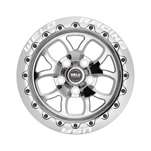 Weld S76 Beadlock 15x10/5x120.65/7.5 BS/3.18 HB-Polished Center-Polished Shell-Black SBL MT Wheel