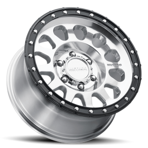 Method MR315 17x8.5 +25mm Offset 8x6.5 130.81mm CB Polished Wheel - Gloss Black Lip