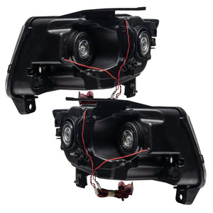 Oracle 11-13 Jeep Grand Cherokee Pre-Assembled Halo Headlights (Non HID) Chrome - Blue
