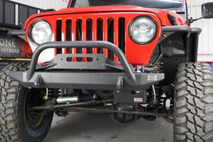 Fishbone Offroad 97-06 Jeep Wrangler TJ Steering Box Skid Plate - Black Textured Powdercoat