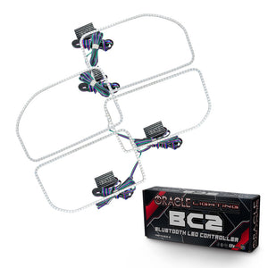 Oracle Ford F250/350 11-16 Halo Kit (Square Ring Design) - ColorSHIFT w/ BC1 Controller
