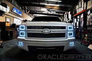 Oracle Chevy Silverado 14-15 Halo Kit Non-Projector Style - ColorSHIFT w/o Controller