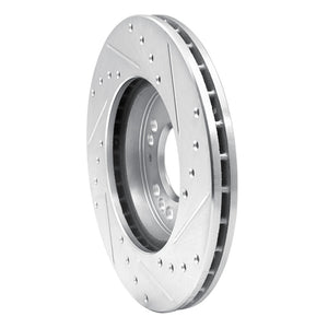 R1 1991-2004 Dodge STEALTH Front Left Drilled & Slotted Silver Brake Rotor