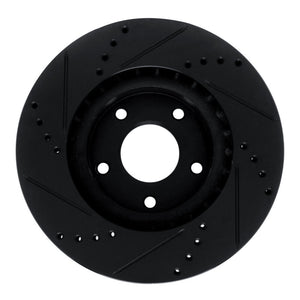 R1 10-14 Renault SAFRANE (Mexico) Front Right Drilled & Slotted Black Brake Rotor
