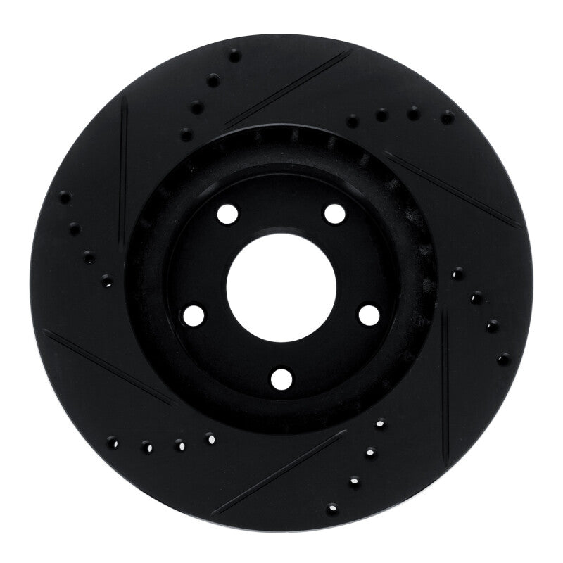 R1 10-14 Renault SAFRANE (Mexico) Front Right Drilled & Slotted Black Brake Rotor