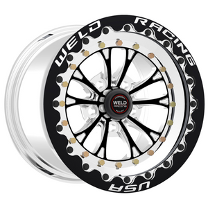 Weld Vitesse Beadlock 15x8/5x4.5/5.5 BS/3.18 HB - Black Center - Black Shell - Black SBL MT Wheel