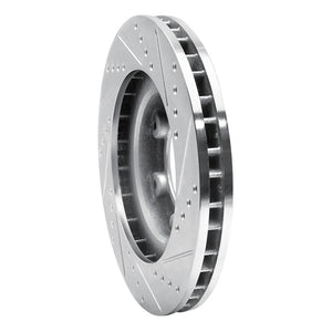 R1 90-92 Toyota Land Cruiser Front Left Drilled & Slotted Silver Brake Rotor