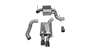 Corsa 06-10 Volkswagen GLI Mk5 Black Touring 3.0in Cat-Back Single Rear Exitn Black Pro-Series