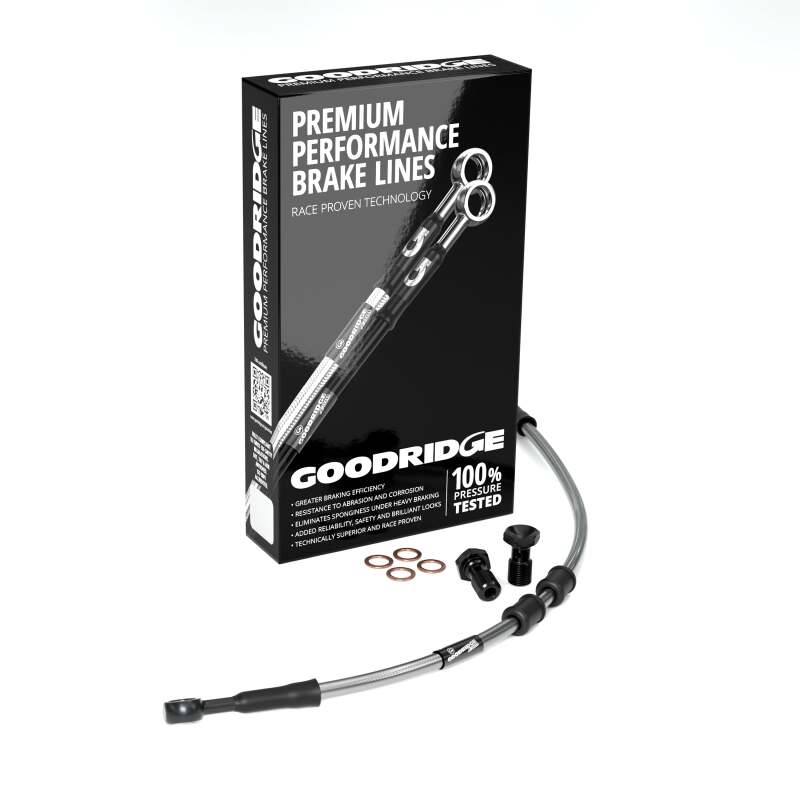 Goodridge 15-16 HD FLTRU Road Glide/CVO +10in Clutch Line Kit - Clear