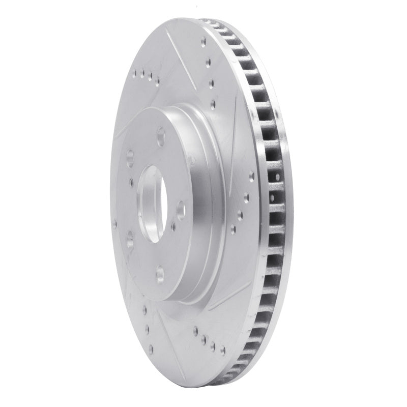 R1 94-95 Eagle TALON Rear Right Drilled & Slotted Silver Brake Rotor